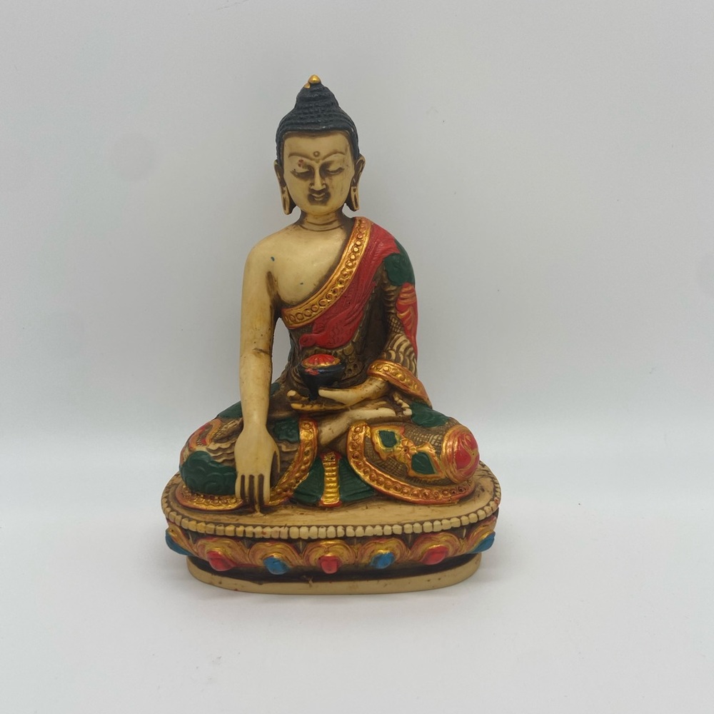 Handpainted Shakyamuni Buddha Statue, Resin Statue